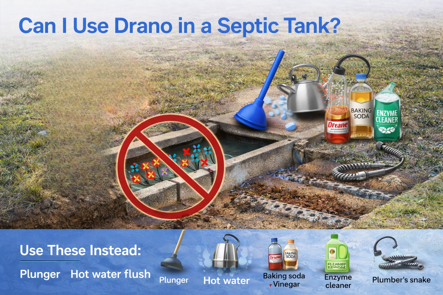 Image of Can I Use Drano in My Septic Tank?
