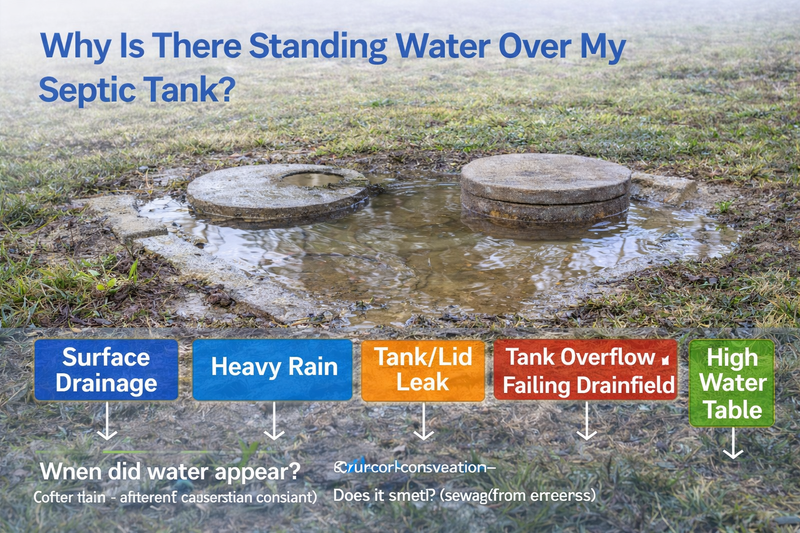 Why Is There Standing Water Over My Septic Tank?