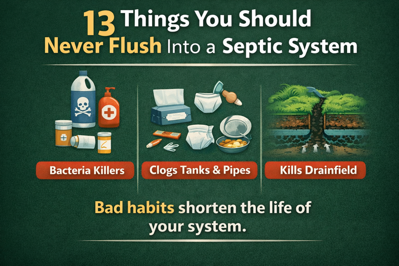 13 Things You Should NEVER Flush Into a Septic System