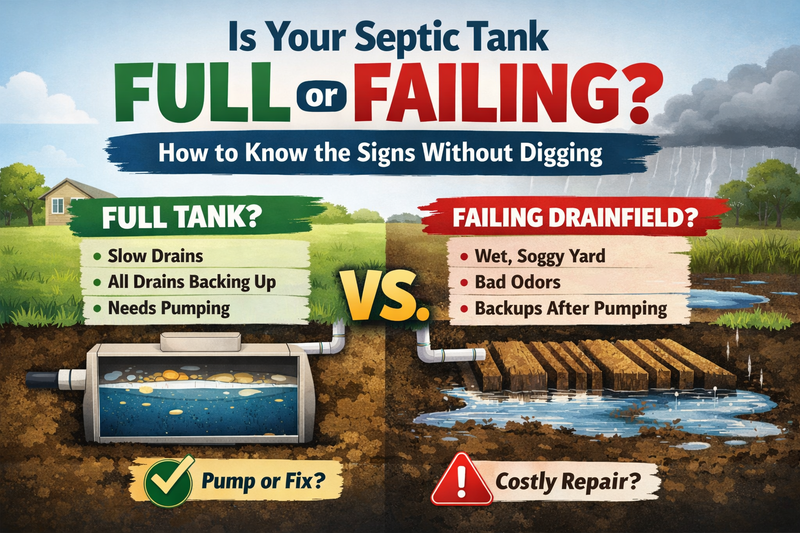 How to Tell If Your Septic Tank Is Full vs. Failing