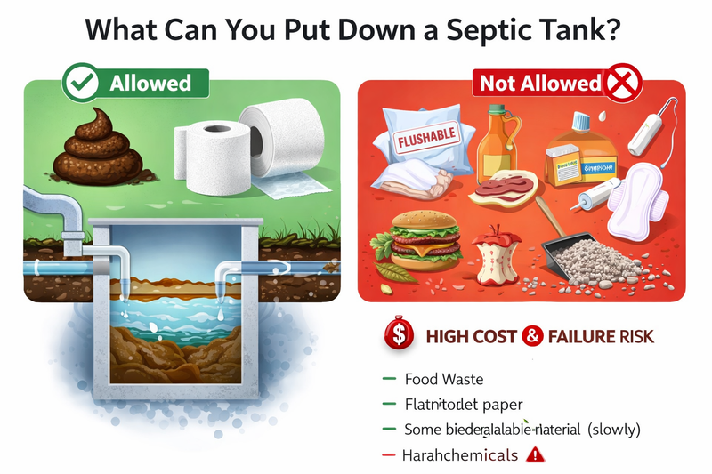 What Can You Put Down a Septic Tank?