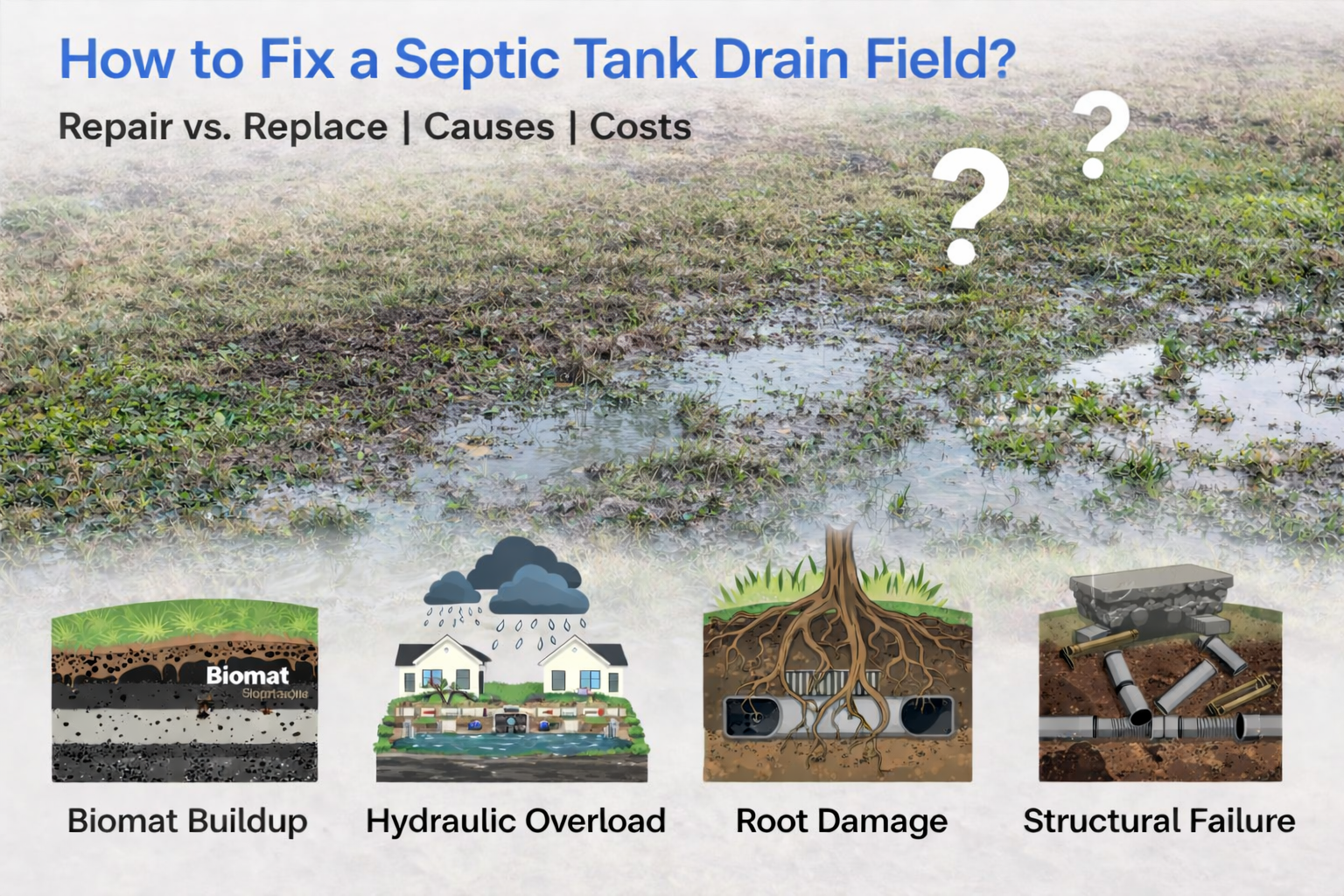 Image of How to fix a septic tank drain field?